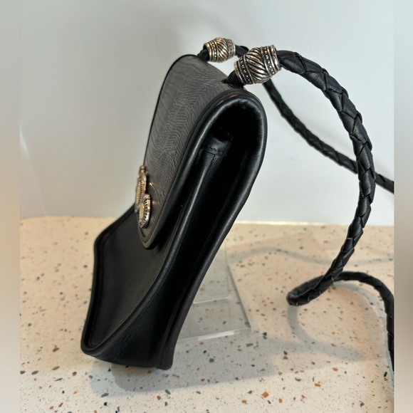 VTG‎ Brighton Leather Crossbody Bag with Horse Embellishment and Braided Strap - Picture 13 of 16
